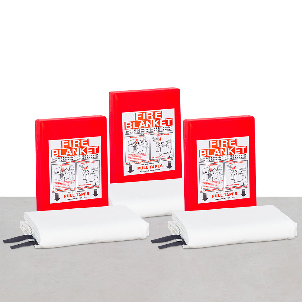 Fire Protection Blanket Set of 3 (1.2m x 1.8m)