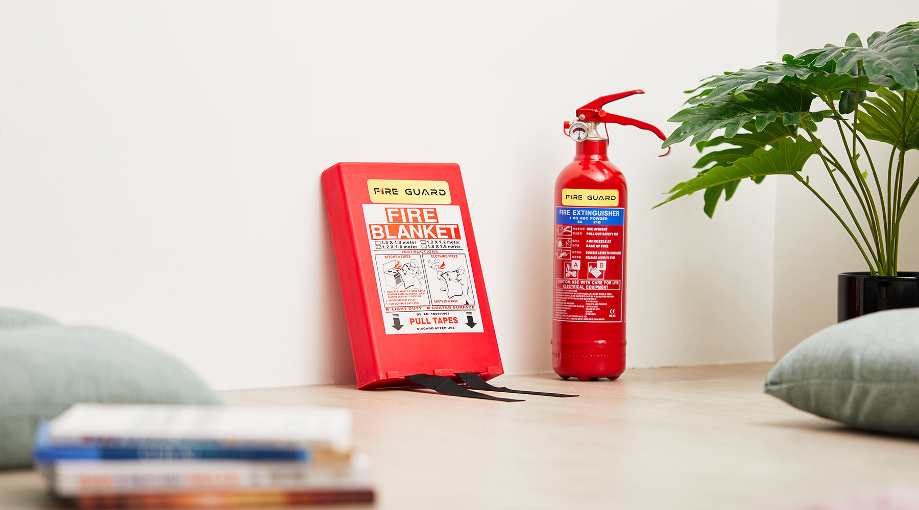 fire blanket and home fire extinguisher