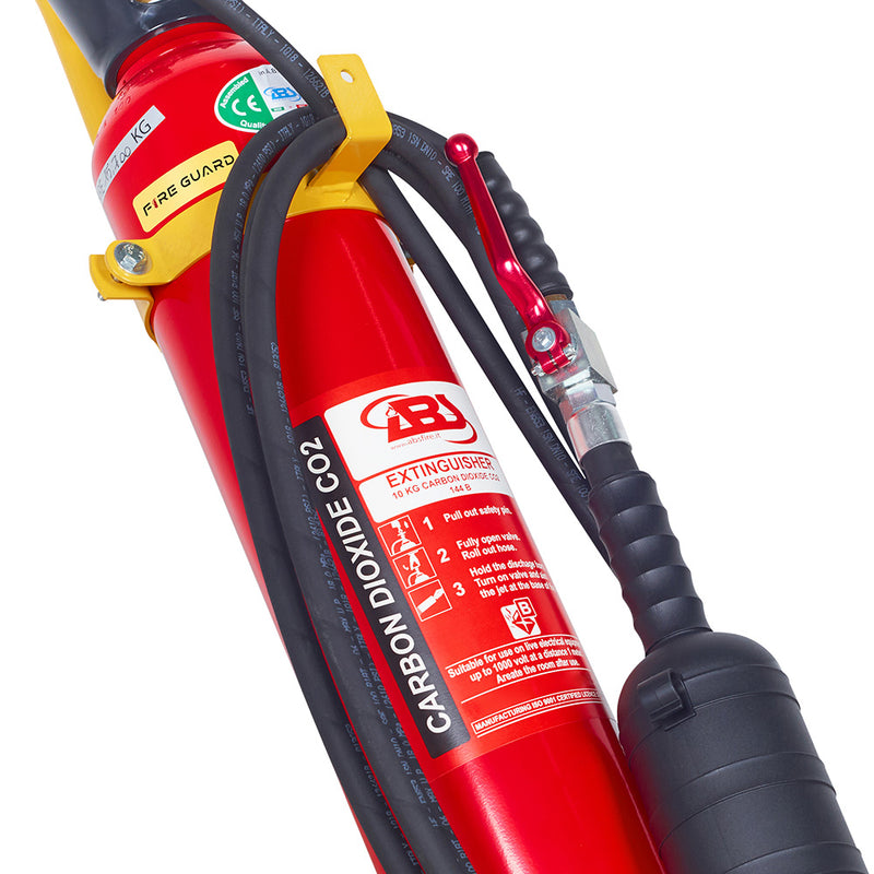 10kg abs co2 fire extinguisher wheeled - fire guard