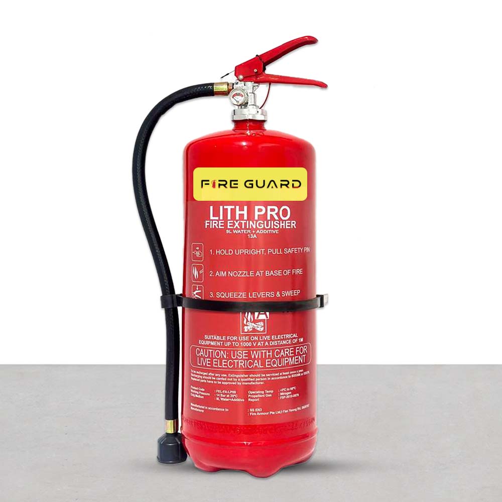 9L Lithium Battery Fire Extinguisher Singapore | Fire Guard