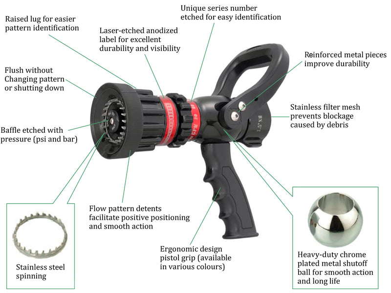 Protek Handheld Fire Hose Nozzle 366