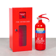 fire extinguisher box mild steel with fire extinguisher on the side - fire guard
