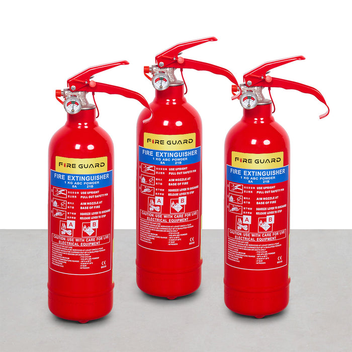 Home Fire Extinguisher (1kg AB Powder Set of 3)
