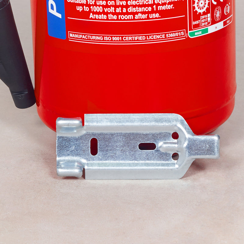 9kg cartridge dry powder fire extinguisher wall bracket