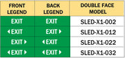 emergency exit light double face model