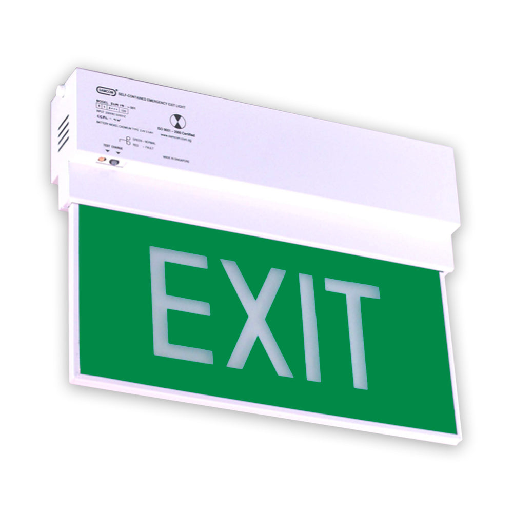 Emergency Exit Light, White LED (Single Face)